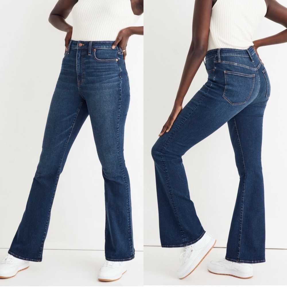 NWT Madewell Petite Curvy Skinny Flare Jeans in Colleton Wash - Picture 1 of 1